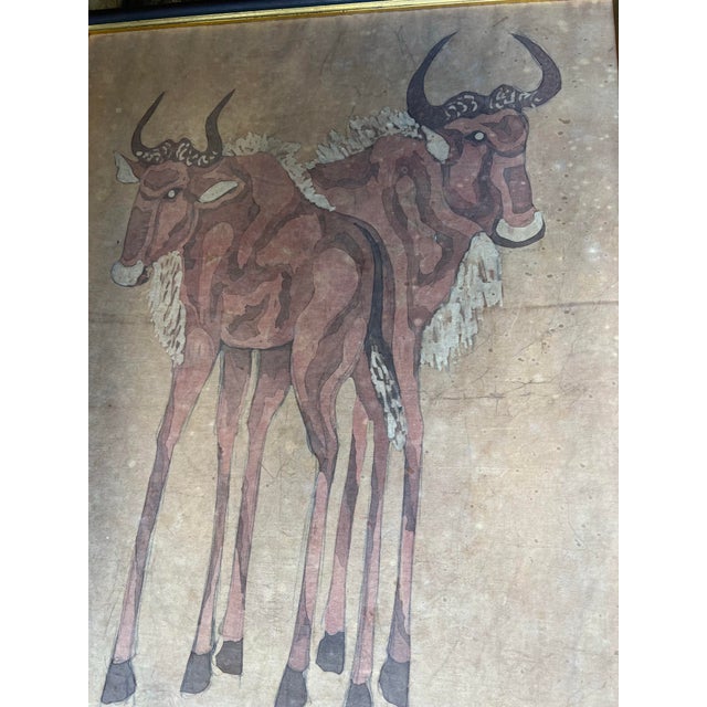 African Vintage African Style Framed Art For Sale - Image 3 of 6