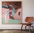 -Original 1983 LEWIS LANZA RUDOLPH Abstract Expressionist PAINTING 49x43" Oil / Board Framed Large Impasto Textured...