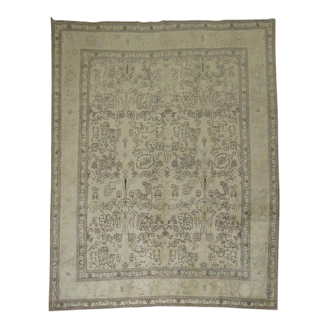 Zabihi Collection Persian Tabriz Room Size Rug For Sale