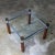 Vintage Mid Century Modern to Modern Cylindrical Oak Legged Chrome & Glass Square End Table For Sale - Image 11 of 12