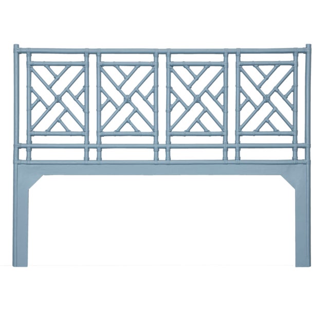 Not Yet Made - Made To Order Chippendale Standard Bed California King - Pool Blue For Sale - Image 5 of 12