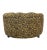 Round Ottoman 33-In Dia, Newly Upholstered in Designer Leopard Print Chenille For Sale - Image 4 of 7