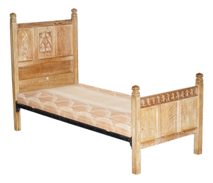 Arts & Crafts Limed Oak Cotswold Single Bed from Tudor Furniture, 1930s