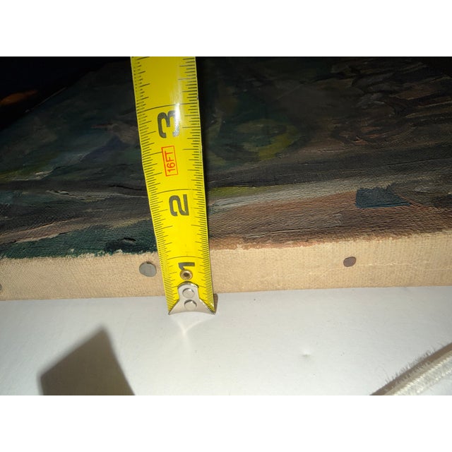 Beautiful Wpa Social Realism Style Vintage Landscape Painting For Sale - Image 16 of 17