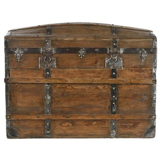 Wooden Transport Trunk, 1800s For Sale