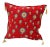 1990s Starry Night Glory Red Chenille Decorative Turkish Pillow For Sale