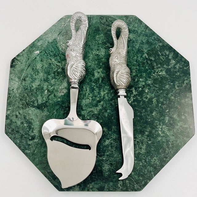 Vintage Arthur Court Elephant 3-Piece Hexagon Cheese Serving Set For Sale - Image 14 of 14