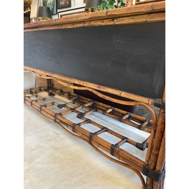 Vintage Chinoiserie Bamboo & Lacquered Sideboard For Sale - Image 4 of 12
