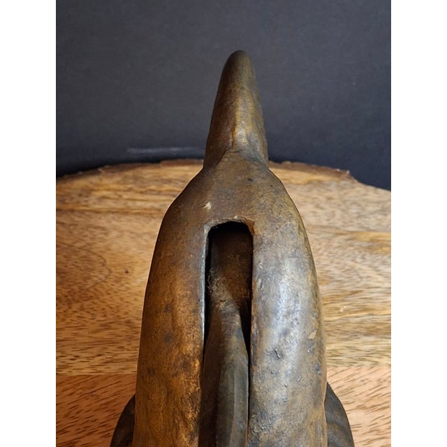 Antique Cast Iron Eagle Head Tabletop Nutcracker Mechanical Lever Brass Wash Finish For Sale - Image 11 of 18