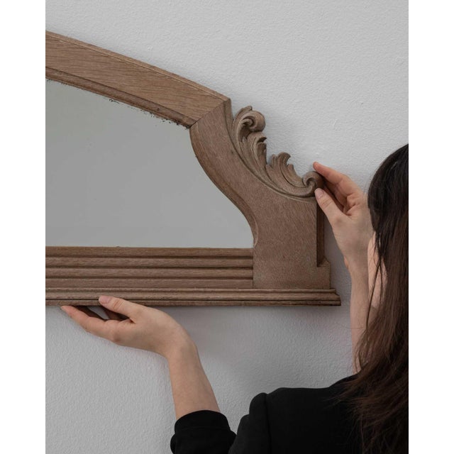 French 19th Century France Louis XVI Amber Wood Mirror For Sale - Image 3 of 6
