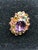 Bochic "Orient" Natural Multi Tourmaline & Amethyst Ring Set 18K Gold & Silver For Sale - Image 11 of 18