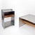 Contemporary Matted Aluminium and Oak Wood Side Table by case studios For Sale - Image 3 of 12