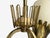 1940s Mid-Century Modern Hans Bergstrom Attr, Pendant Light, Brass, Glass For Sale - Image 9 of 10