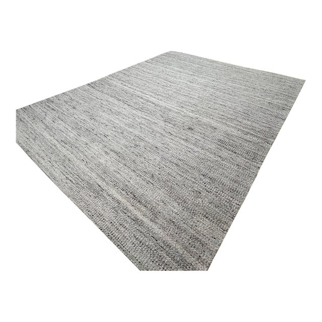 Rh Saravia Wool & Jute Rug – 9x12 Grey Multi | Handwoven Wool & Jute | Made in India For Sale