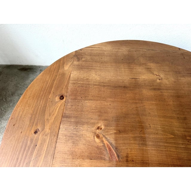 Brutalist Round Coffee Table in Pine, 1950s For Sale - Image 12 of 18