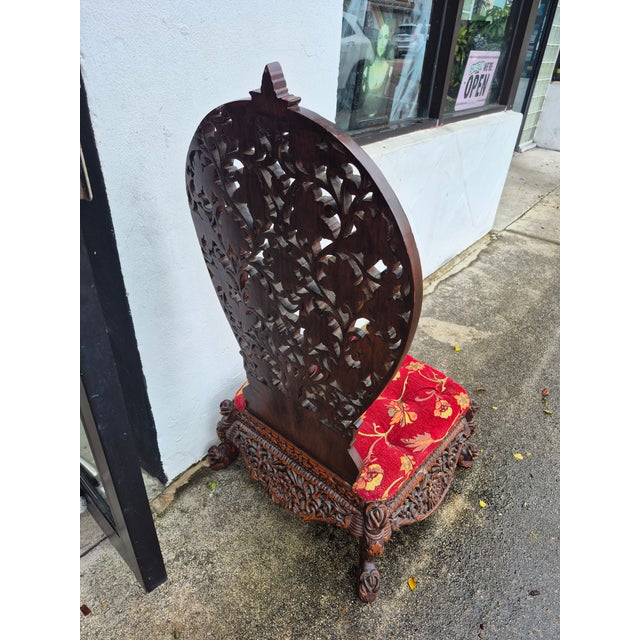 Antique Anglo Indian Low Meditation Chair For Sale - Image 4 of 10