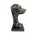Modern 1990s Black Metal Dog Retriever Bust on Black Marble Base For Sale - Image 3 of 6