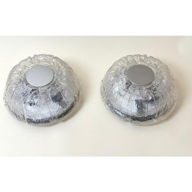 Textured Glass Flush Mount from Limburg, Germany, 1970s, Set of 2 For Sale - Image 14 of 16