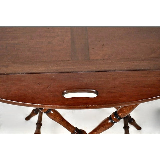 Georgian Style Butlers Tray and Folding Stand For Sale In Los Angeles - Image 6 of 8