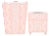 Pink Ikat Tole Waste Basket & Tissue Box Set For Sale