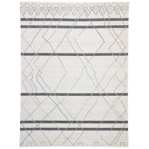 Contemporary Gray Moroccan Style Area Rug - 8′10″ × 11′9″