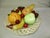 1960s Vintage Ceramic Hand Crafted and Painted Pedestal Bowl of Fruit For Sale - Image 5 of 7