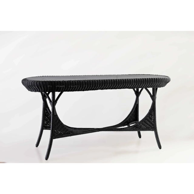 Painted Wicker Console Table For Sale In Providence - Image 6 of 6