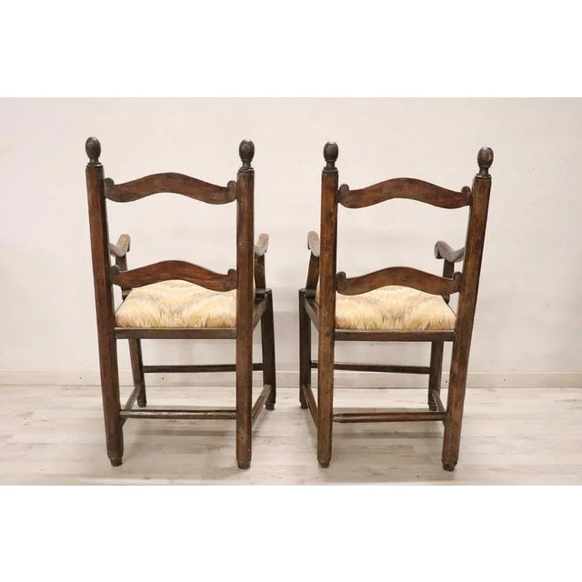 Set of Armchairs in Walnut, 18th Century For Sale - Image 4 of 11