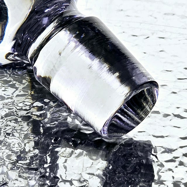 Crystal Captain's Decanter Leaf Leaves Cut Glass For Sale - Image 12 of 12