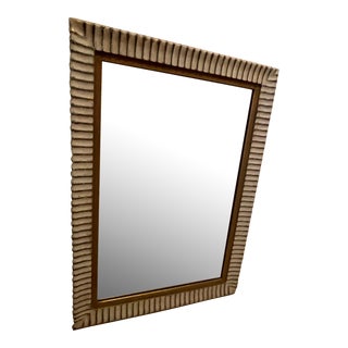 Ethan Allen Gold Framed Beveled Glass Rectangular Mirror For Sale