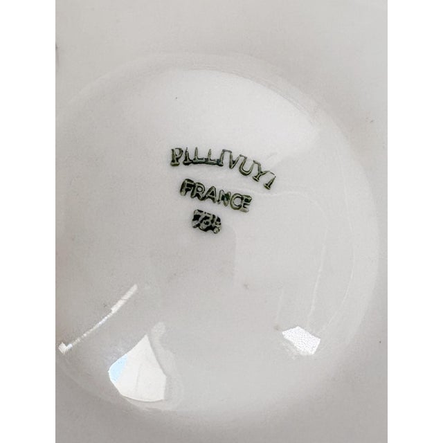 Set of 4 Majolica Plates in White Ceramic, France, 1980s, Set of 4 For Sale - Image 9 of 13