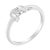 Contemporary 10K White Gold Diamond Promise Ring (1/10 Cttw, H-I Color, SI2-I1 Clarity) - Size 6 For Sale - Image 3 of 7