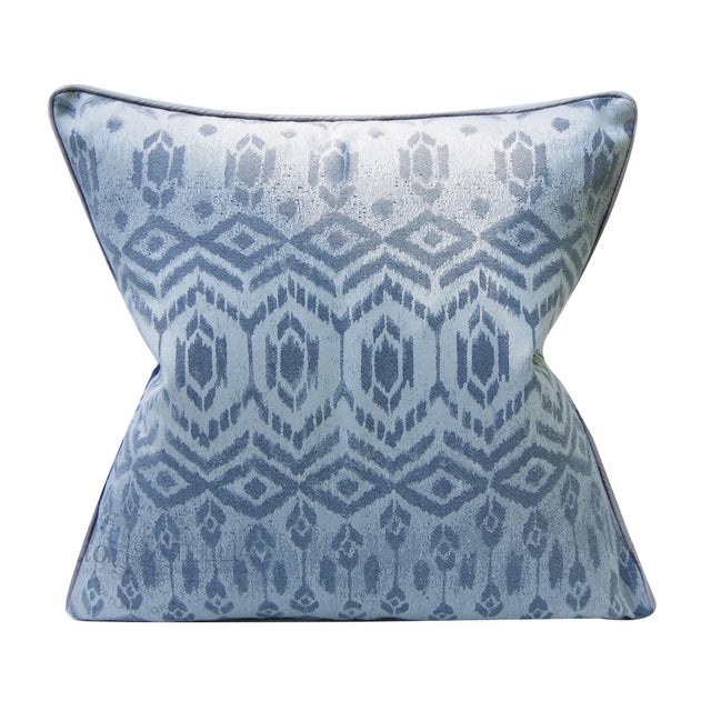 Ikat Woven Indigo Pillow Covers a Pair, 22x22" Chairish