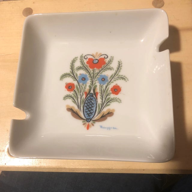 Ceramic 1968 Vintage Berrgrenn Originals Porcelain China Ashtray For Sale - Image 7 of 7