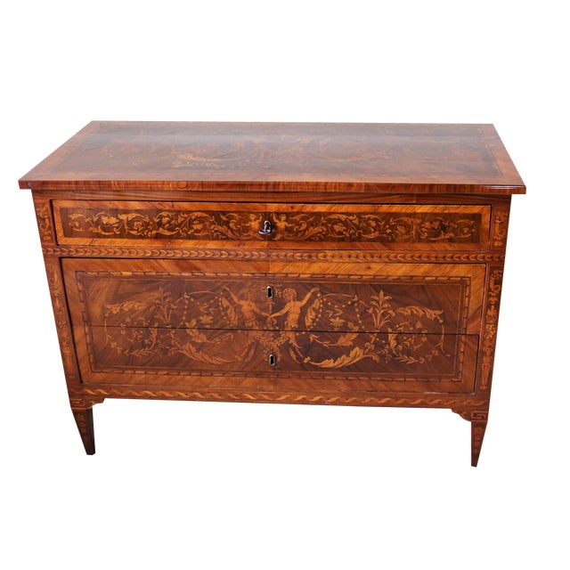 Louis XV Inlaid Dresser, Lombardy, Late 18th Century For Sale