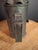 Metal Antique Tin Bullseye Candle Lantern Crimped Top Green Painted Belt Lamp For Sale - Image 7 of 18