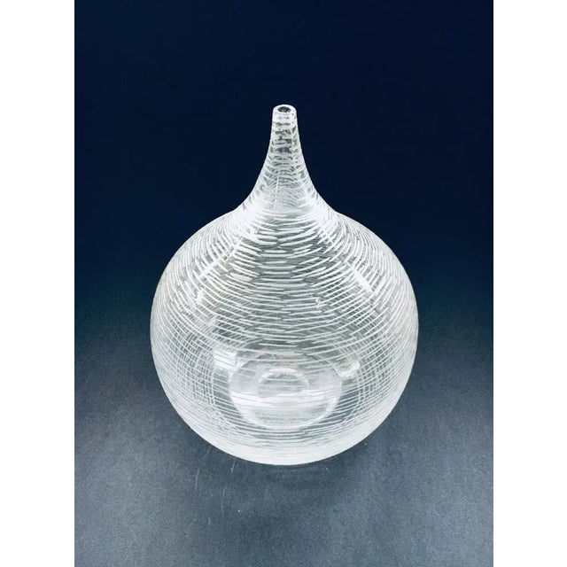 Art Glass Fluted Vase, 1970s For Sale - Image 8 of 10