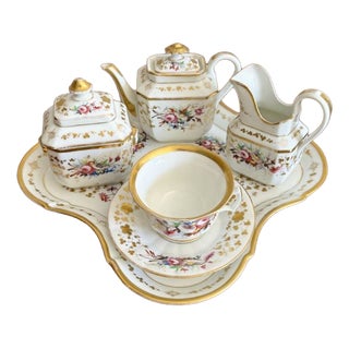 Antique Porcelain Breakfast Set, 1880, Set of 8 For Sale