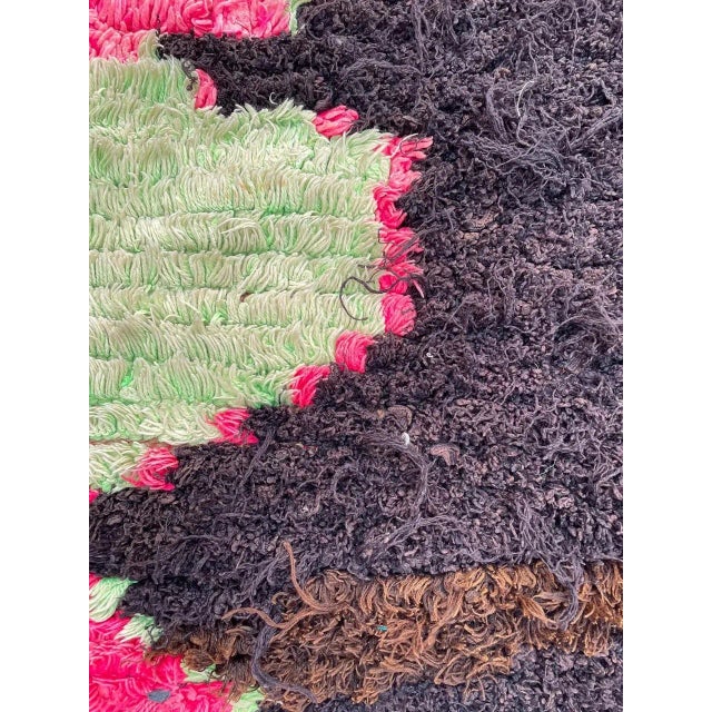 Textile 1980s Traditional Moroccan Berber Boucherouite Vintage Rug For Sale - Image 7 of 8
