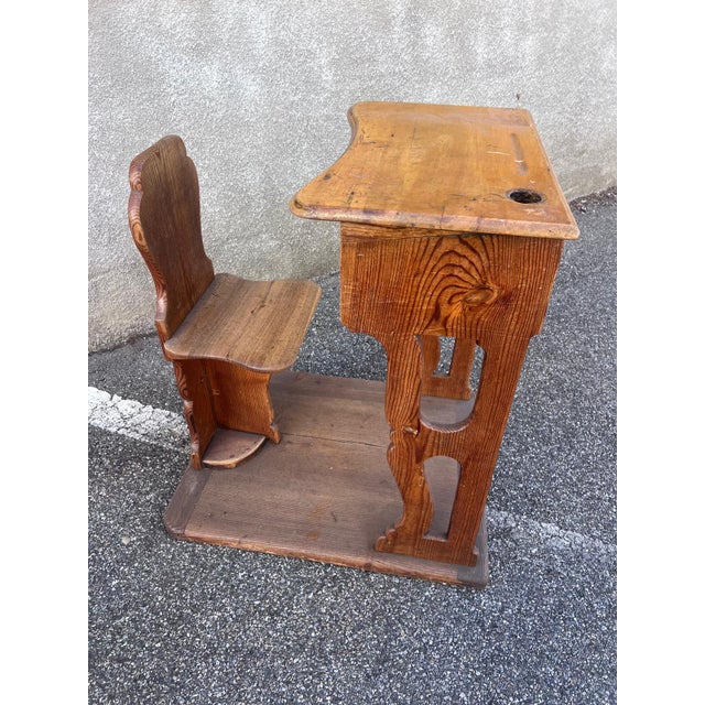 Antique School Desk, 1890s For Sale - Image 5 of 9