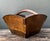 Brown Vintage Hand Made Wooden Basket For Sale - Image 8 of 12