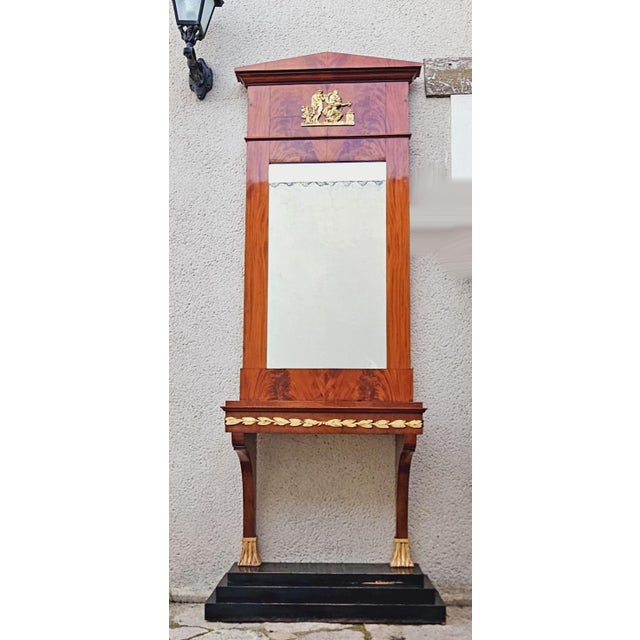Console Table in Walnut and Golden Wood, 1850, Set of 2 For Sale - Image 11 of 18
