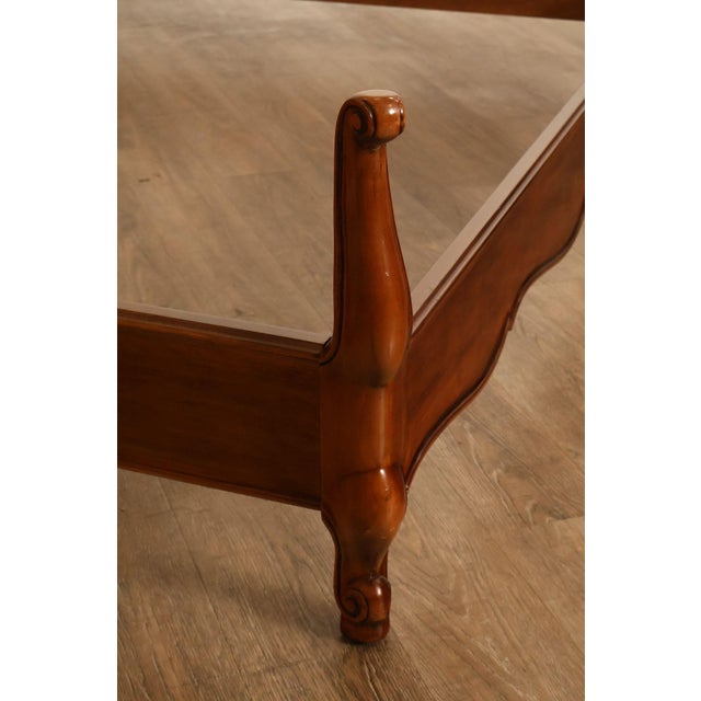Brown Henredon Carved Cherry King Size Bed Frame For Sale - Image 8 of 18