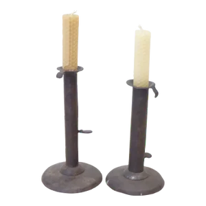 19th Century American Metal Candlesticks - Set 2