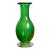 Vintage Italian Striped Green Glass Vase For Sale