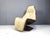 Animal Skin Set of Vintage Leather Swivel Chair and Ottoman, 1970s For Sale - Image 7 of 12