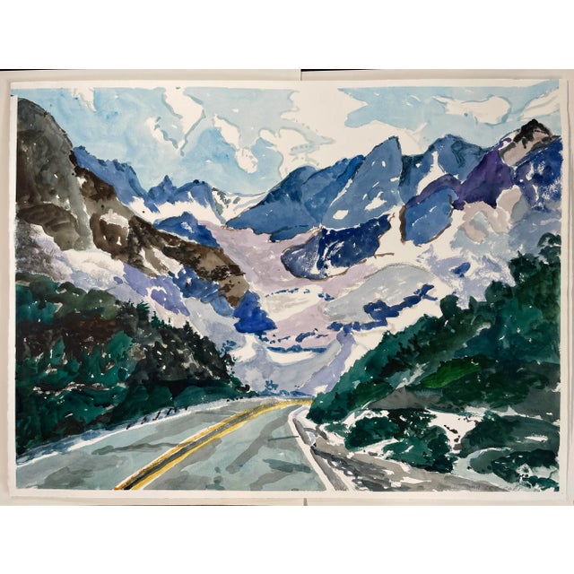 Rustic “View of Mt Dana Westward”~ Yosemite Landscape Watercolor by Mary Alice Copp - For Sale - Image 3 of 5