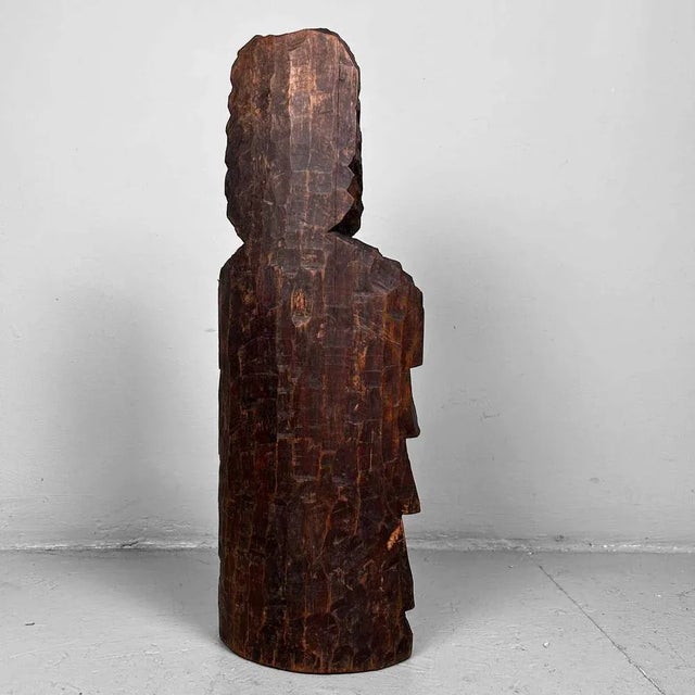 Wood Taisho God of Protection Inami Woodcarving, Japan., 1920s For Sale - Image 7 of 9