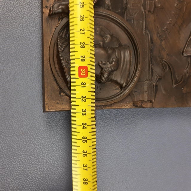 Bronze High Relief Plaque with Sforzesco Castle, Late 19th Century For Sale - Image 10 of 11