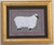 Contemporary Sheep Minimalism Folk Art Americana Brown Mauve Burgundy Original Oil Painting by Cleo Plowden For Sale - Image 3 of 7